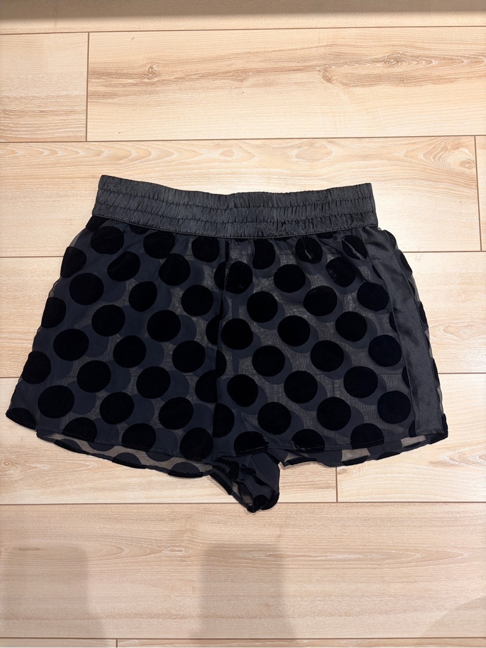 Victoria's Secret Black Polka Dot Athletic Shorts